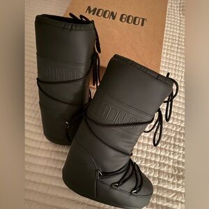 Moon Boot Tall Black Snow Boots